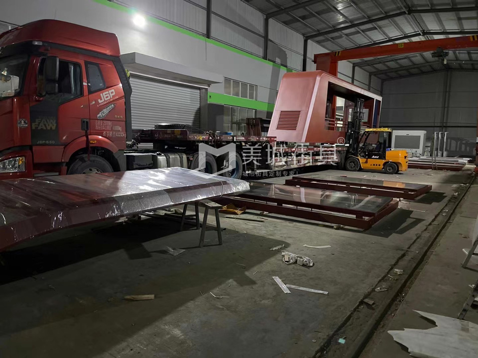 2022.10.6美城街具供應(yīng)忻州第二車、第三車候車亭發(fā)貨記錄